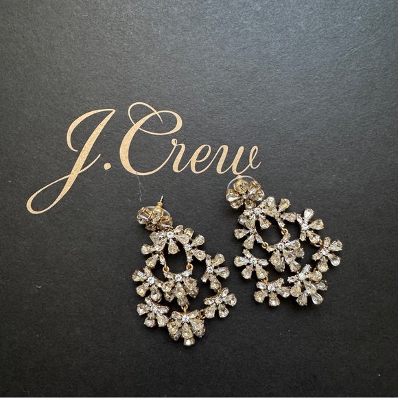 J. Crew Crystal flower chandeliers